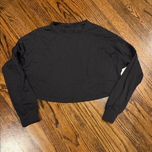 lululemon athletica Black Long Sleeve Crop Top